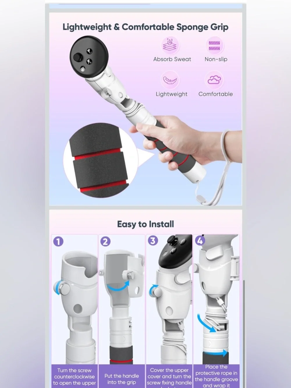 4-in-1 Gorilla Tag Long Arms META QUEST3S/OCULUS QUEST 3/2/PRO/RIFT Controller
